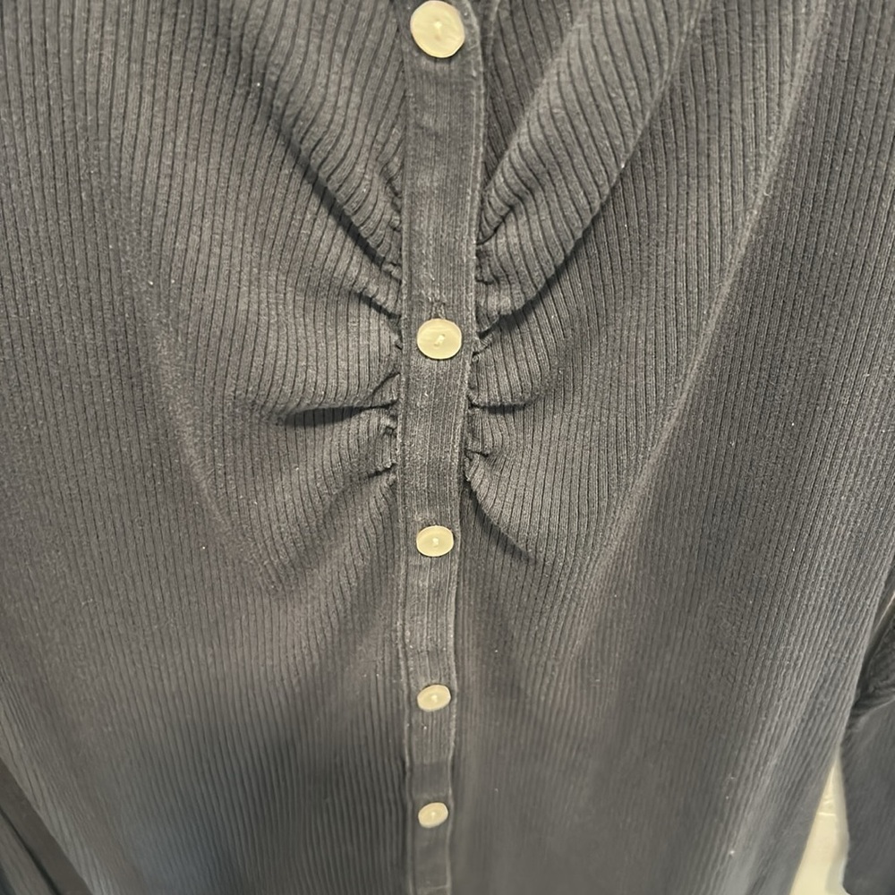 AE Ruched Knit Button-Front Mini Dress - Picture 6 of 6